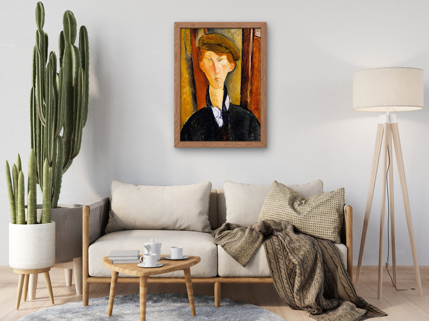Young Man with a Cap by Amedeo Modigliani, Wall Art Print, Fine Art Reproduction, Museum Quality Decor, Poster