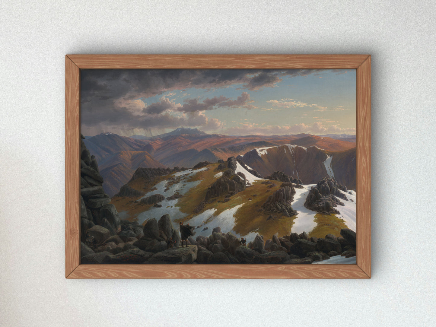 North east view from the northern top of Mount Kosciusko by Eugene von Guérard 1863, Wall Art Print, Fine Art Reproduction, Museum Quality