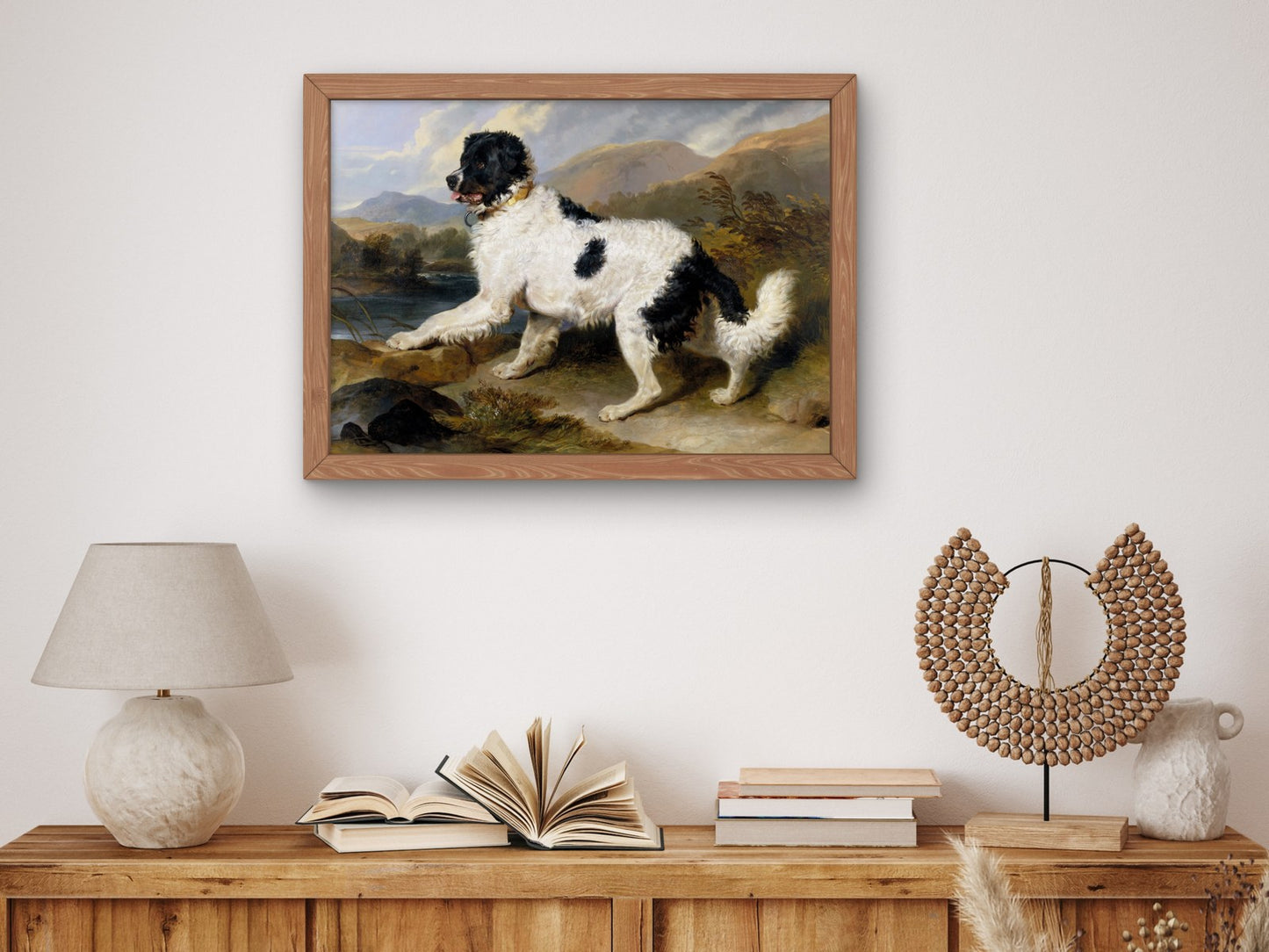 A Newfoundland Dog by Edwin Landseer 1824, Wall Art Print, Fine Art Reproduction, Museum Quality Decor, Poster