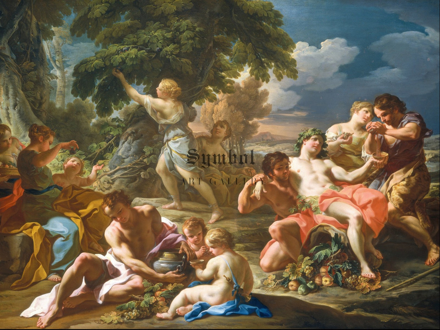 Autumn by Corrado Giaquinto 1740, Wall Art Print, Fine Art Reproduction, Museum Quality Decor, Poster