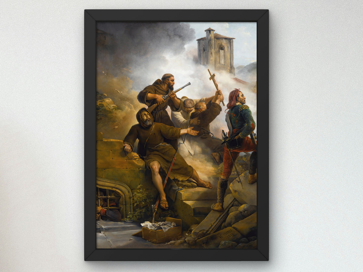 The Siege of Saragossa by Horace Vernet 1819, Wall Art Print, Fine Art Reproduction, Museum Quality Decor, Poster