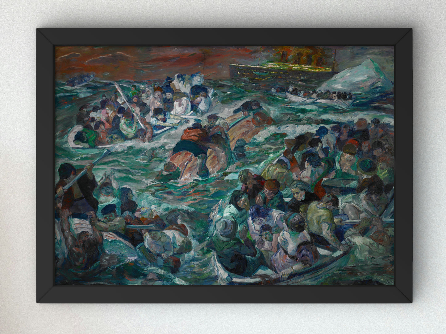 Sinking of the Titanic by Max Beckmann 1912, Wall Art Print, Fine Art Reproduction, Museum Quality Decor, Poster