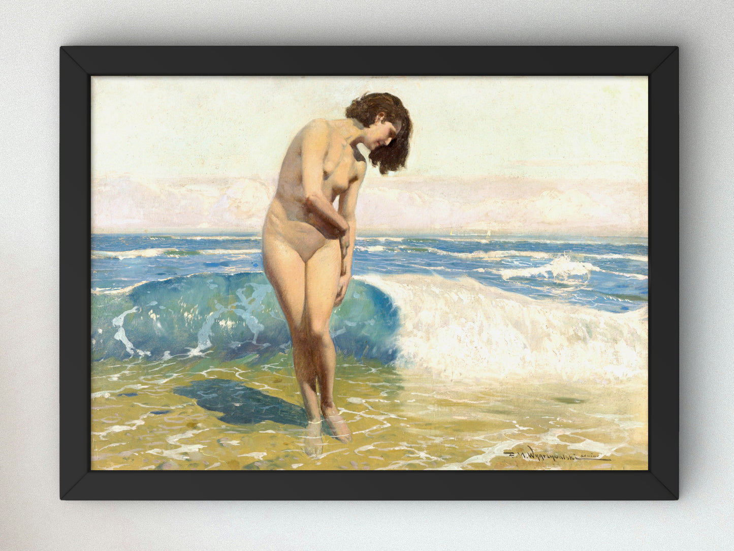 Italian idyll by Feliks Michał Wygrzywalski, Wall Art Print, Fine Art Reproduction, Museum Quality Decor, Poster