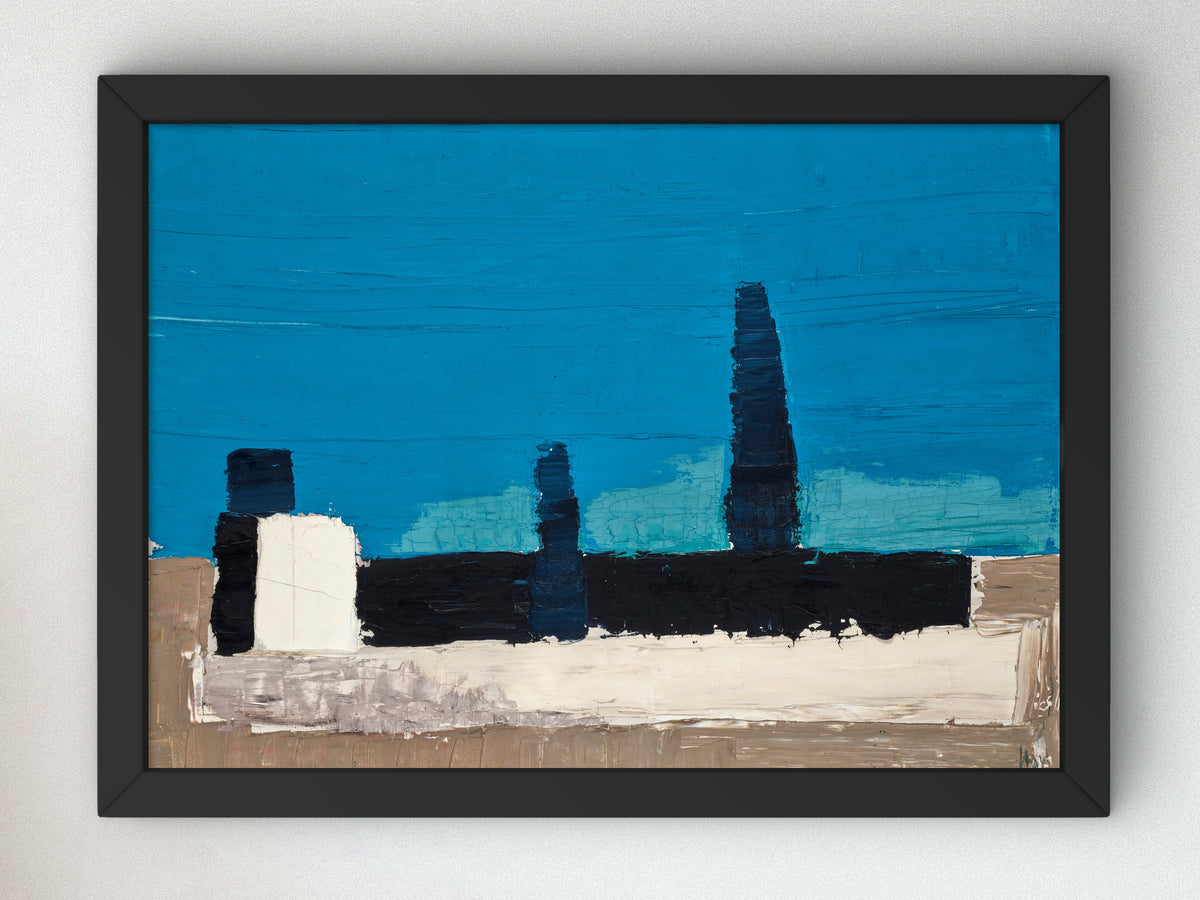 Fiesole by Nicolas de Staël 1953, Wall Art Print, Fine Art Reproduction, Museum Quality Decor, Poster