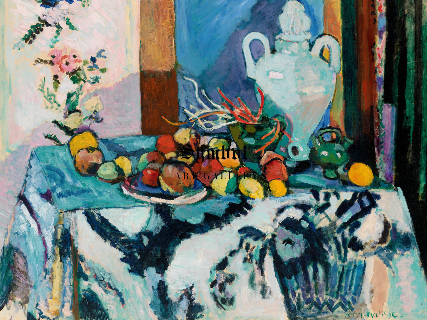 Blue Still Life by Henri Matisse 1907, Wall Art Print, Fine Art Reproduction, Museum Quality Decor, Poster