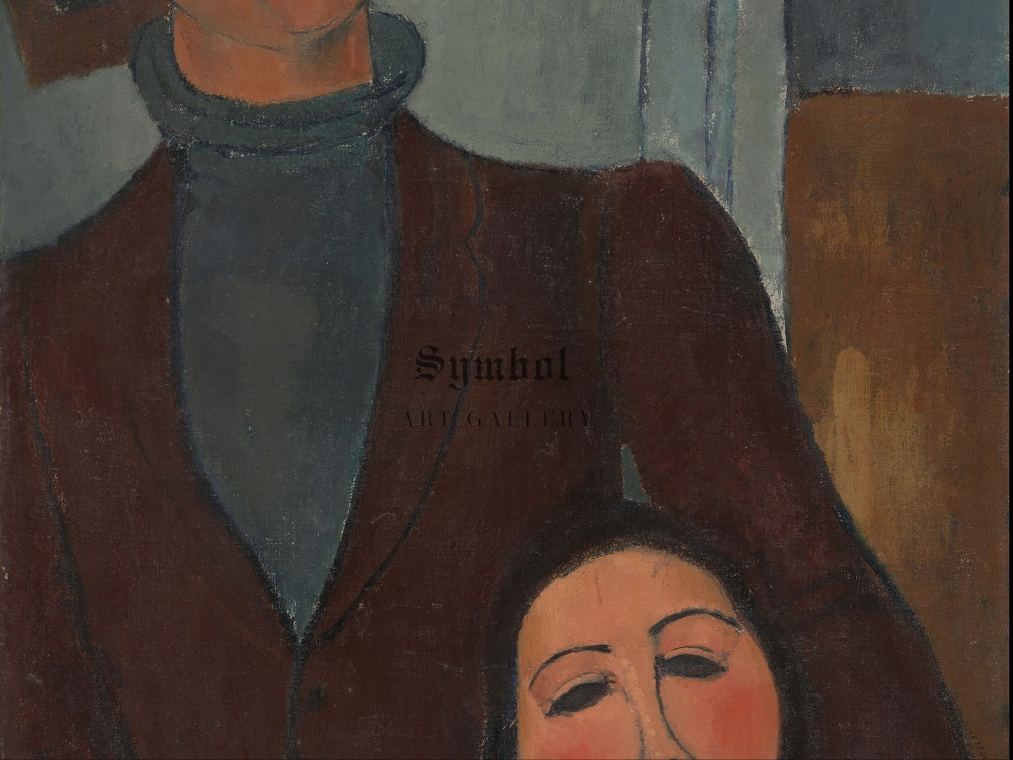 Jacques and Berthe Lipchitz by Amedeo Modigliani 1916, Wall Art Print, Fine Art Reproduction, Museum Quality Decor, Poster