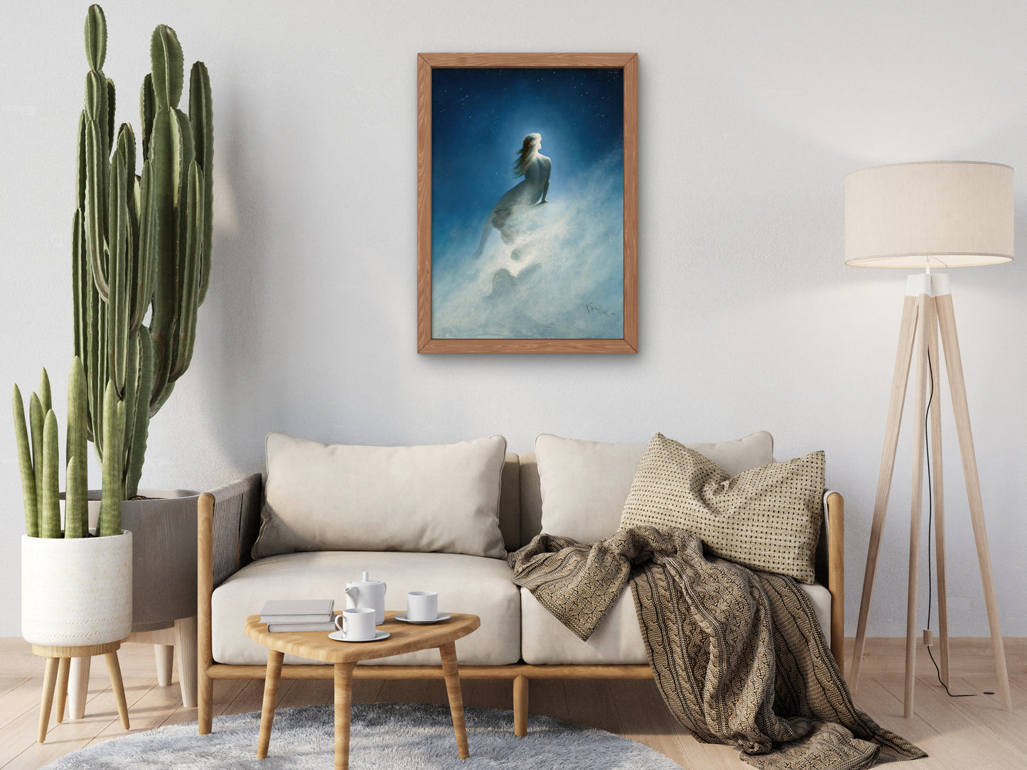 Question to the Stars by Karl Wilhelm Diefenbach 1898, Wall Art Print, Fine Art Reproduction, Museum Quality Decor, Poster