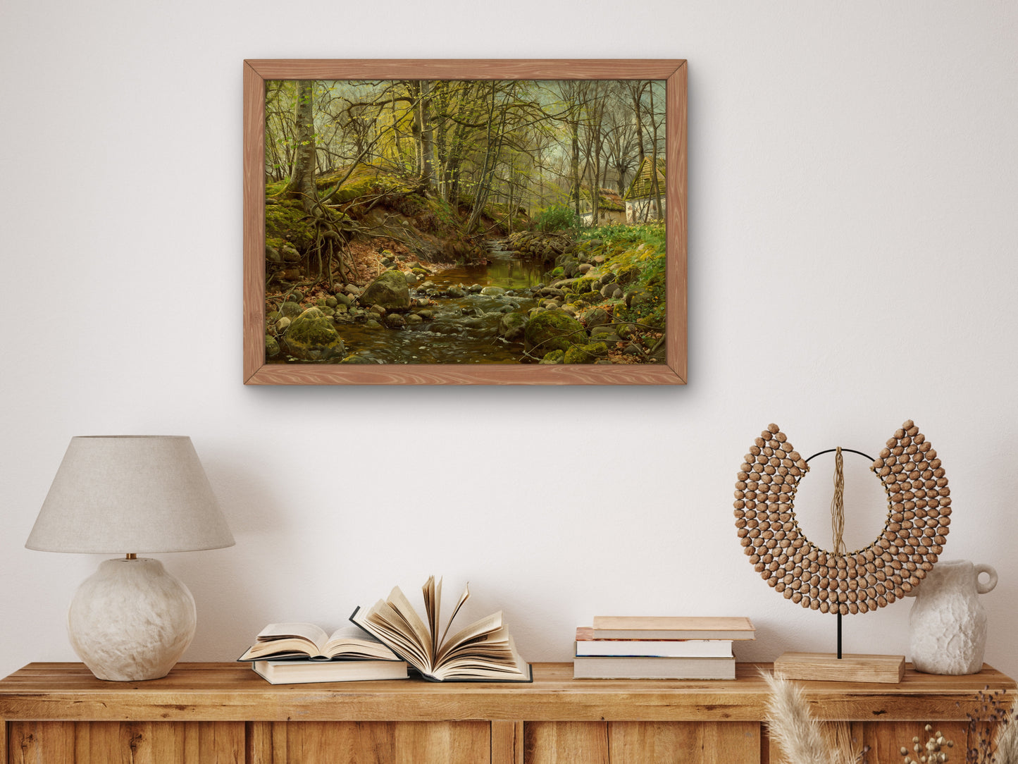 A Forest Stream by Peder Mørk Mønsted 1905, Wall Art Print, Fine Art Reproduction, Museum Quality Decor, Poster