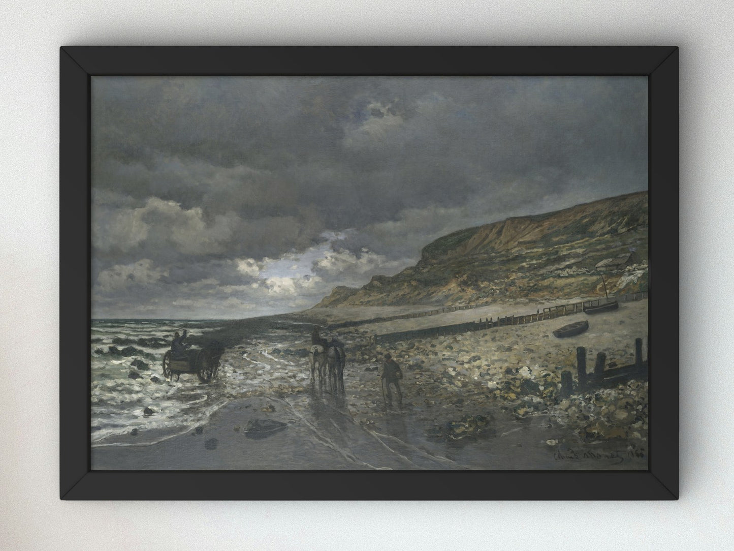La Pointe de la Hève à Marée Basse by Claude Monet 1865, Wall Art Print, Fine Art Reproduction, Museum Quality Decor, Poster