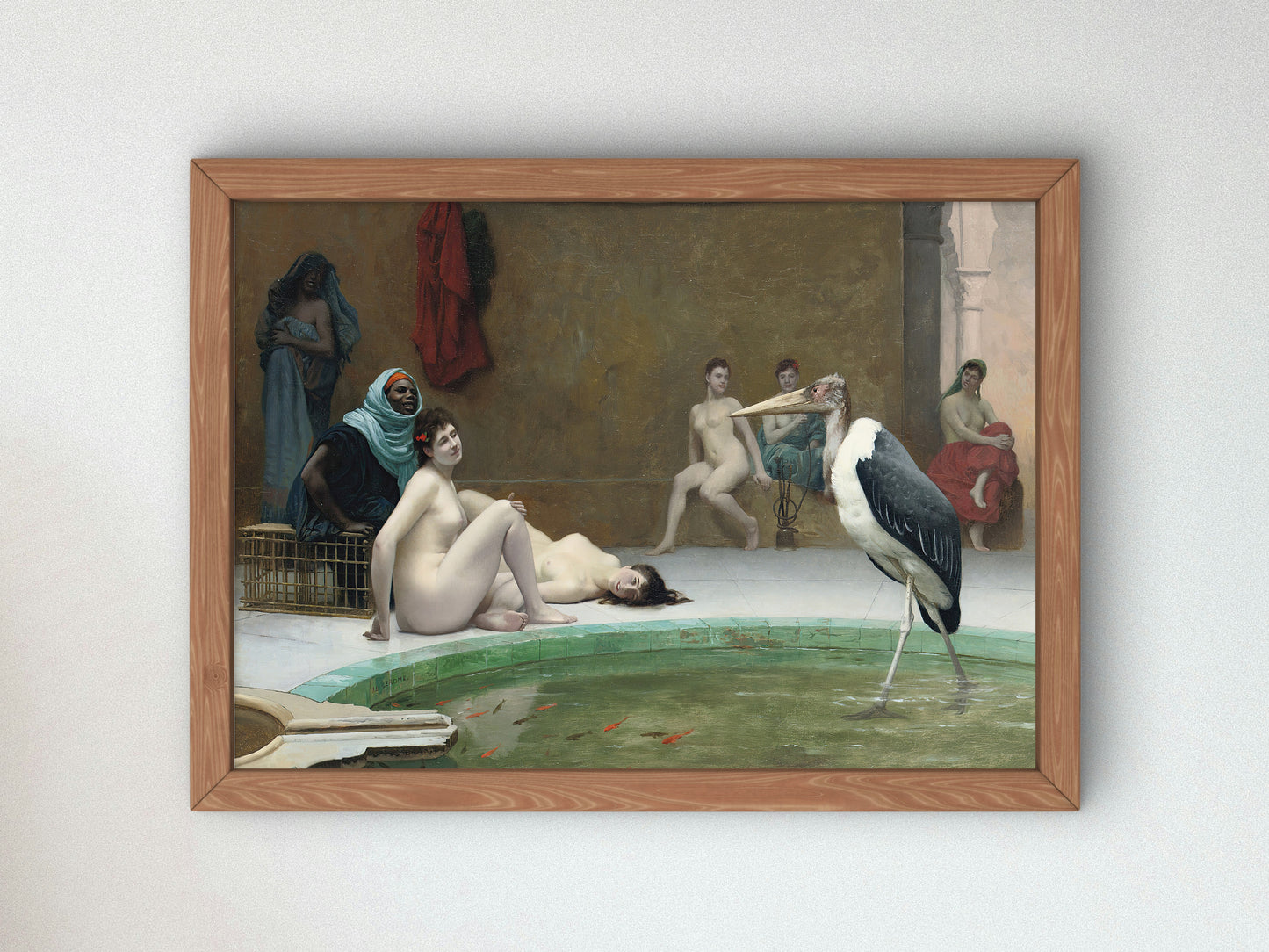 The Marabout in the Harem Bath by Jean Léon Gérôme, Wall Art Print, Fine Art Reproduction, Museum Quality Decor, Poster