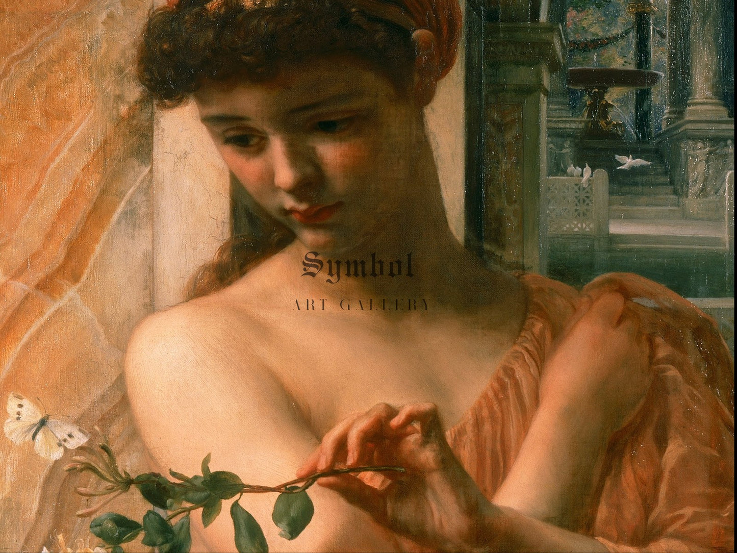 Psyche in the Temple of Love by Edward John Poynter 1882, Wall Art Print, Fine Art Reproduction, Museum Quality Decor, Poster