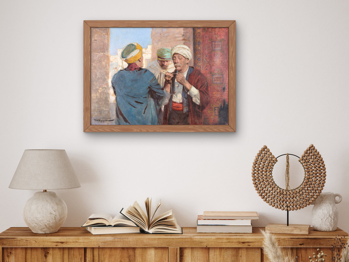 At the Pearl Connoisseur by Feliks Michał Wygrzywalski 1891, Wall Art Print, Fine Art Reproduction, Museum Quality Decor, Poster