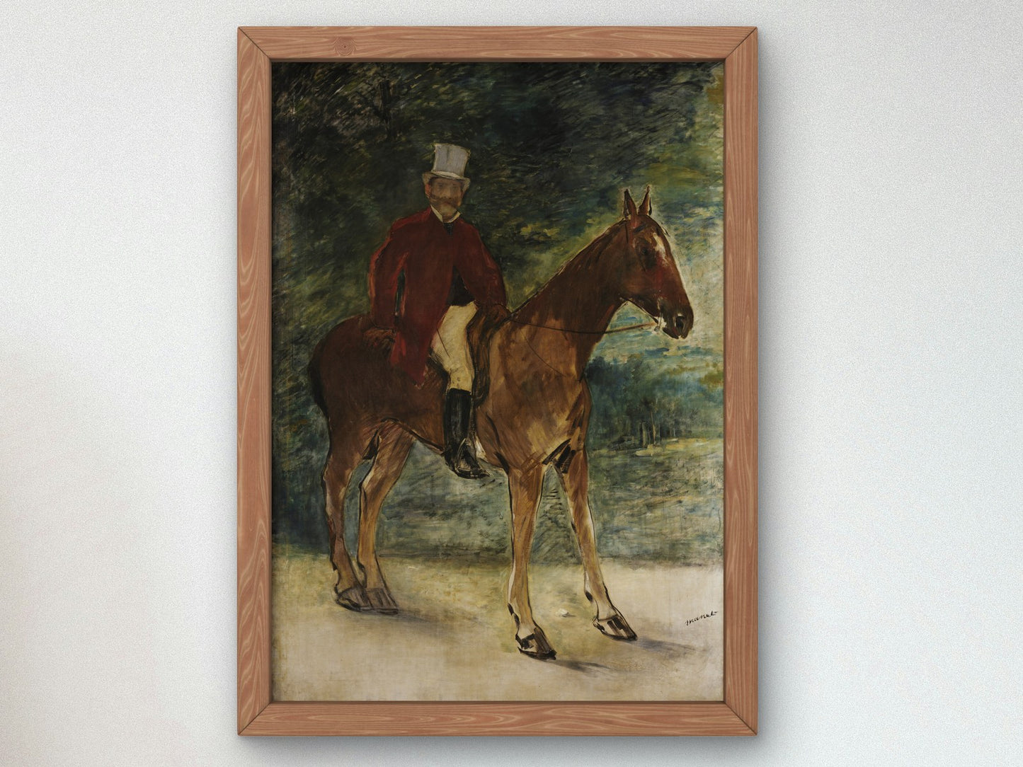 Portrait of M. Arnaud on Horseback by Édouard Manet 1875, Wall Art Print, Fine Art Reproduction, Museum Quality Decor, Poster