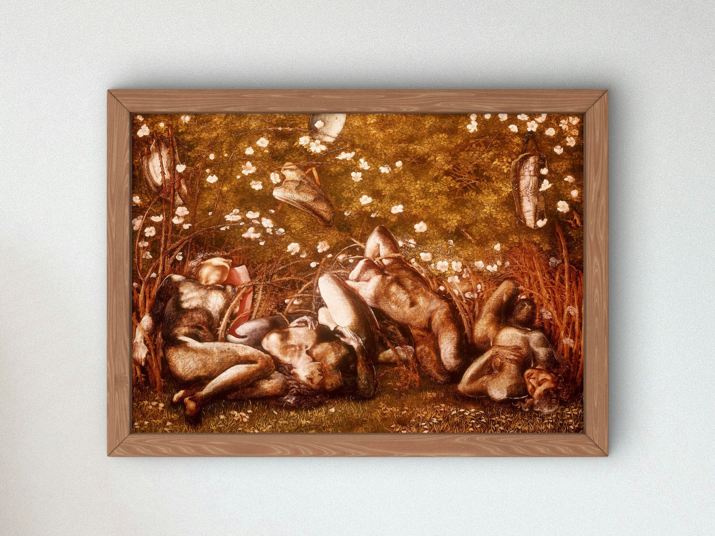 Study for The Sleeping Knights by Edward Burne Jones 1870, Wall Art Print, Fine Art Reproduction, Museum Quality Decor, Poster