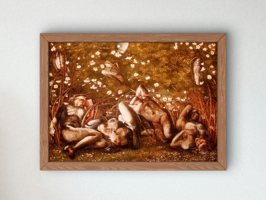 Study for The Sleeping Knights by Edward Burne Jones 1870, Wall Art Print, Fine Art Reproduction, Museum Quality Decor, Poster