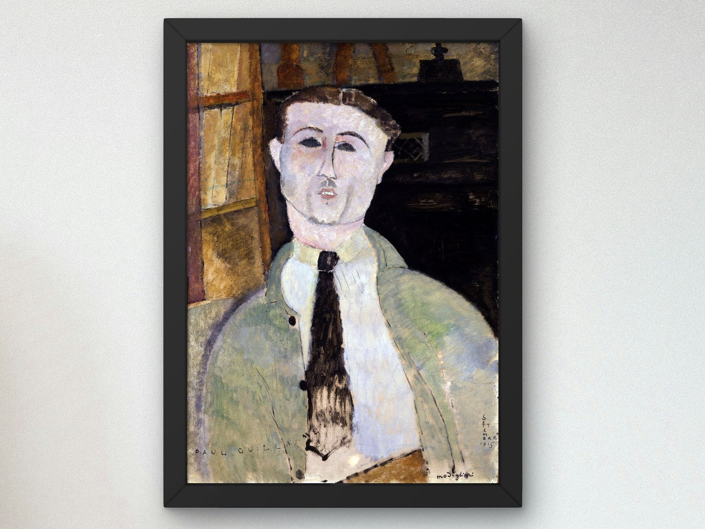 Paul Guillaume by Amedeo Modigliani 1915, Wall Art Print, Fine Art Reproduction, Museum Quality Decor, Poster