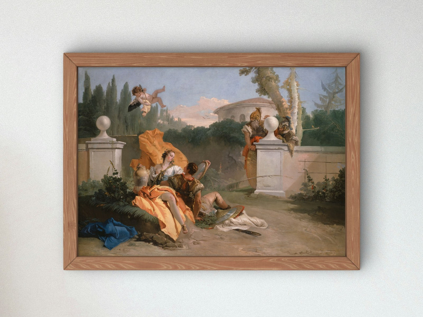 Rinaldo and Armida in Her Garden by Giovanni Battista Tiepolo 1742, Wall Art Print, Fine Art Reproduction, Museum Quality Decor, Poster