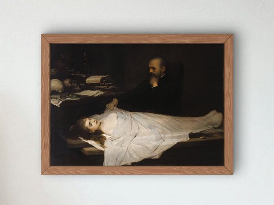 The Anatomist by Gabriel von Max 1869, Wall Art Print, Fine Art Reproduction, Museum Quality Decor, Poster