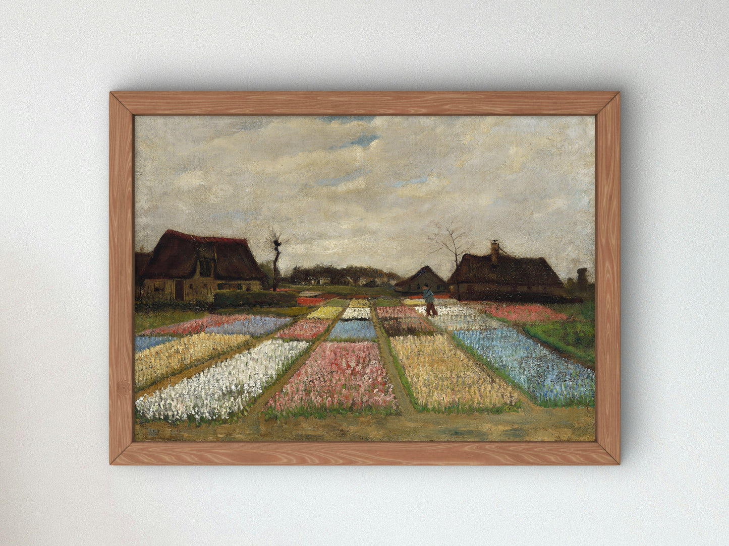 Flower Beds in Holland by Vincent van Gogh 1883, Wall Art Print, Fine Art Reproduction, Museum Quality Decor, Poster