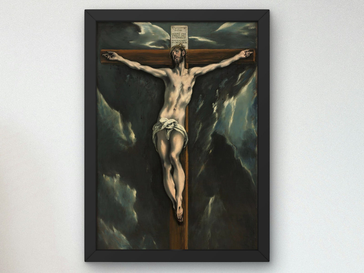 Christ on the Cross by El Greco 1600, Wall Art Print, Fine Art Reproduction, Museum Quality Decor, Poster