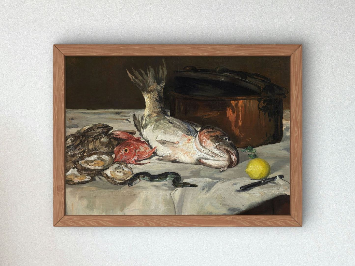 Still Life with Fish by Édouard Manet 1864, Wall Art Print, Fine Art Reproduction, Museum Quality Decor, Poster