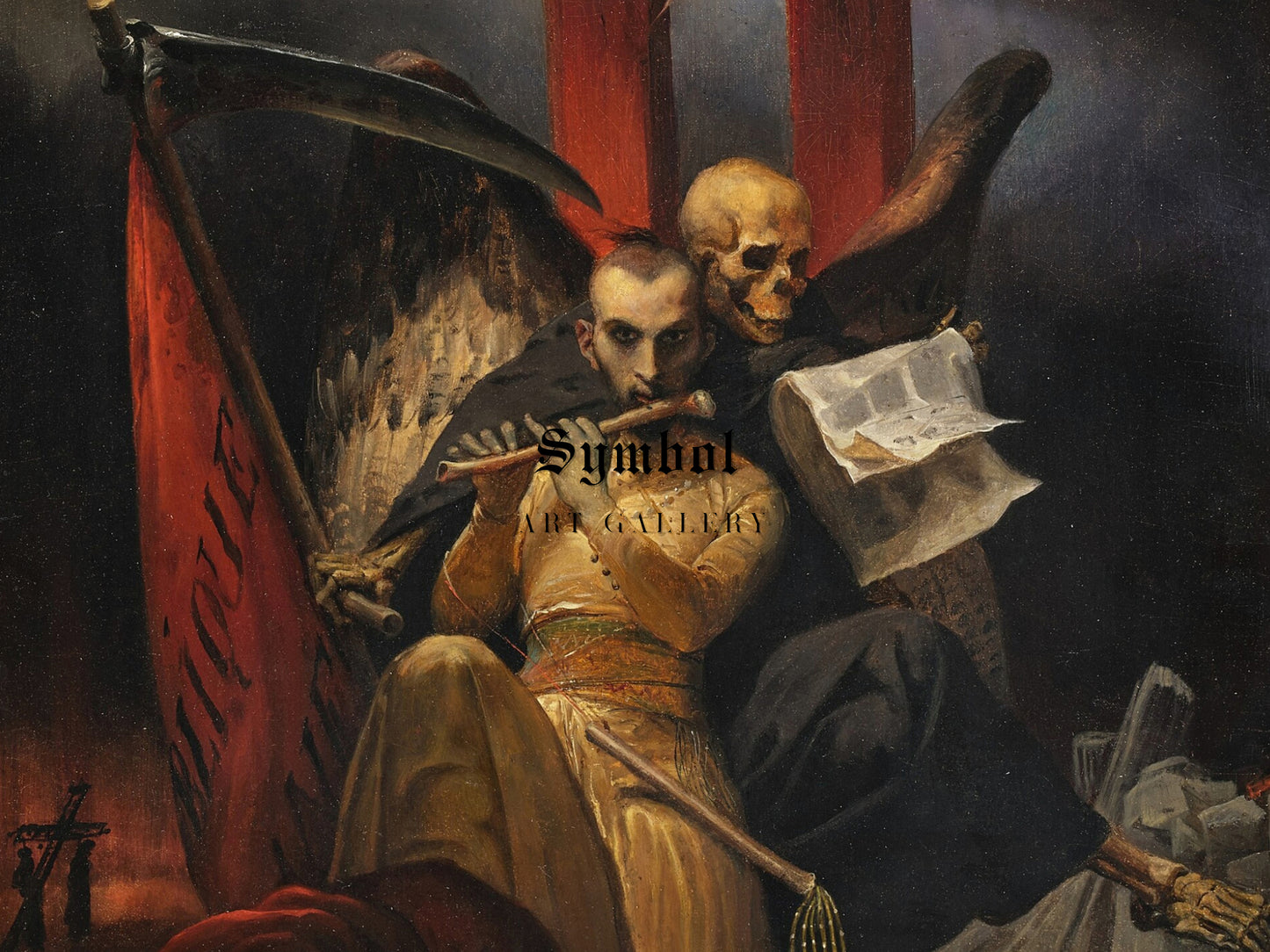 Socialism and Cholera by Horace Vernet 1850, Wall Art Print, Fine Art Reproduction, Museum Quality Decor, Poster