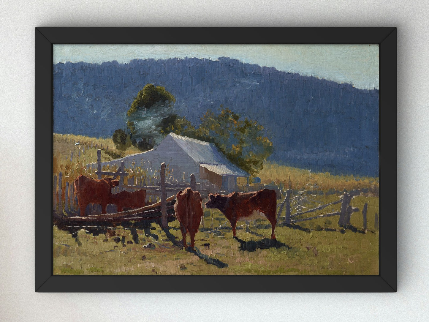 Milking Time Araluen Valley by Elioth Gruner 1922, Wall Art Print, Fine Art Reproduction, Museum Quality Decor, Poster