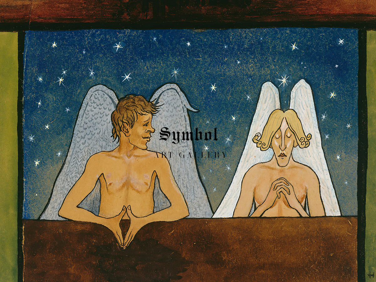 Devotion by Hugo Simberg 1895, Wall Art Print, Fine Art Reproduction, Museum Quality Decor, Poster