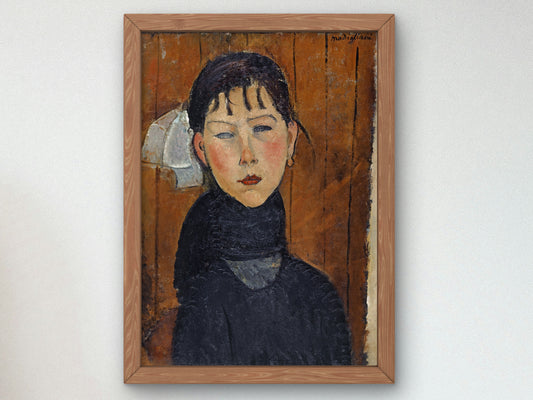 Marie, Daughter of the People by Amedeo Modigliani 1918, Wall Art Print, Fine Art Reproduction, Museum Quality Decor, Poster