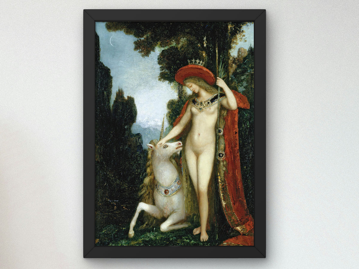 The Unicorn by Gustave Moreau, Wall Art Print, Fine Art Reproduction, Museum Quality Decor, Poster
