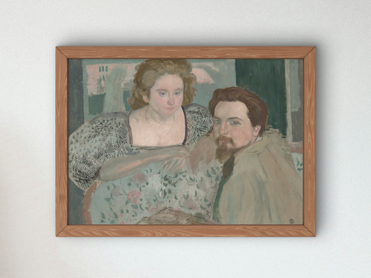 Portrait de Marthe et Maurice by Maurice Denis 1896, Wall Art Print, Fine Art Reproduction, Museum Quality Decor, Poster