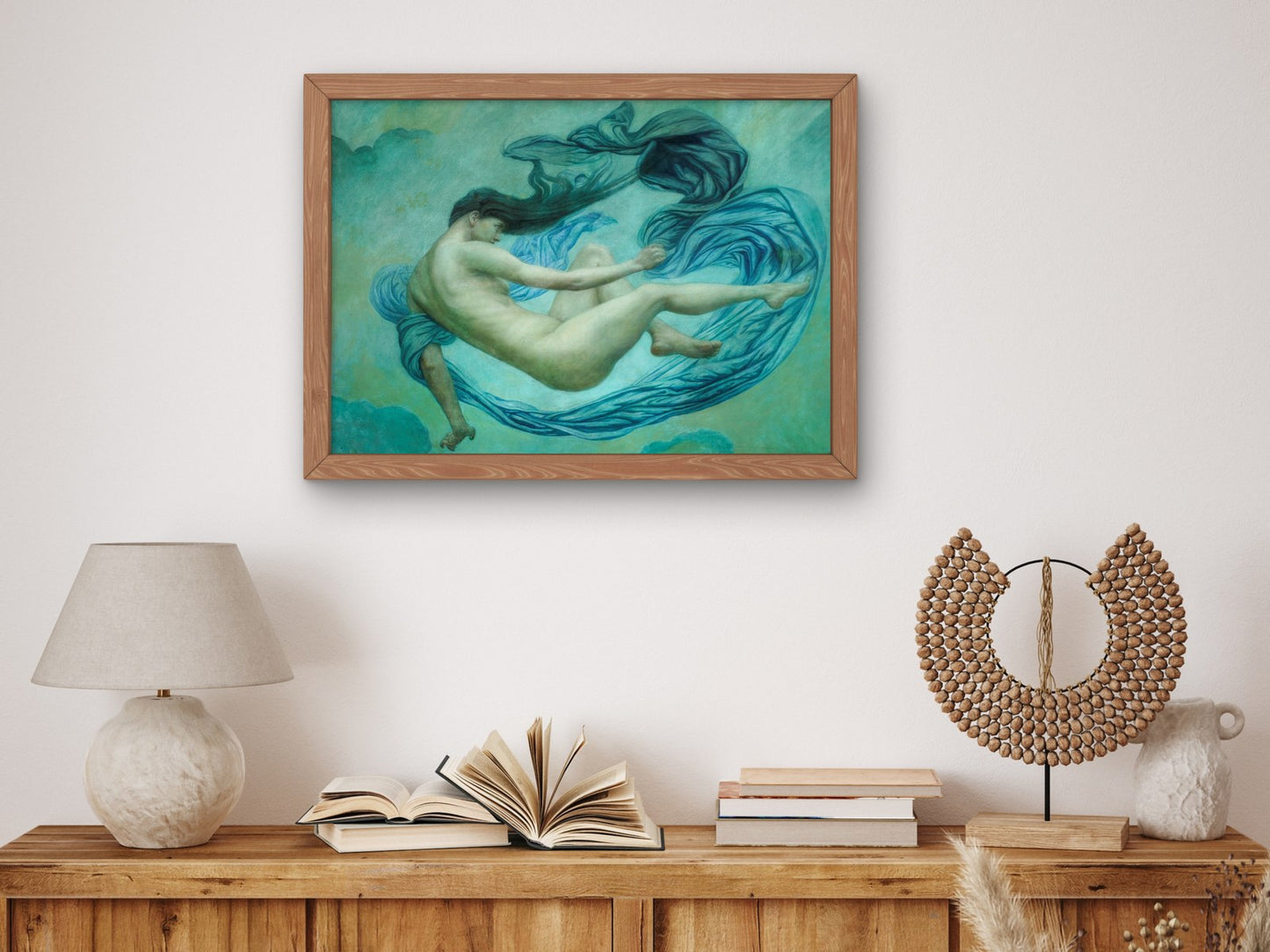 Flying Figure Towards the Dawn by Emily Ford 1889, Wall Art Print, Fine Art Reproduction, Museum Quality Decor, Poster