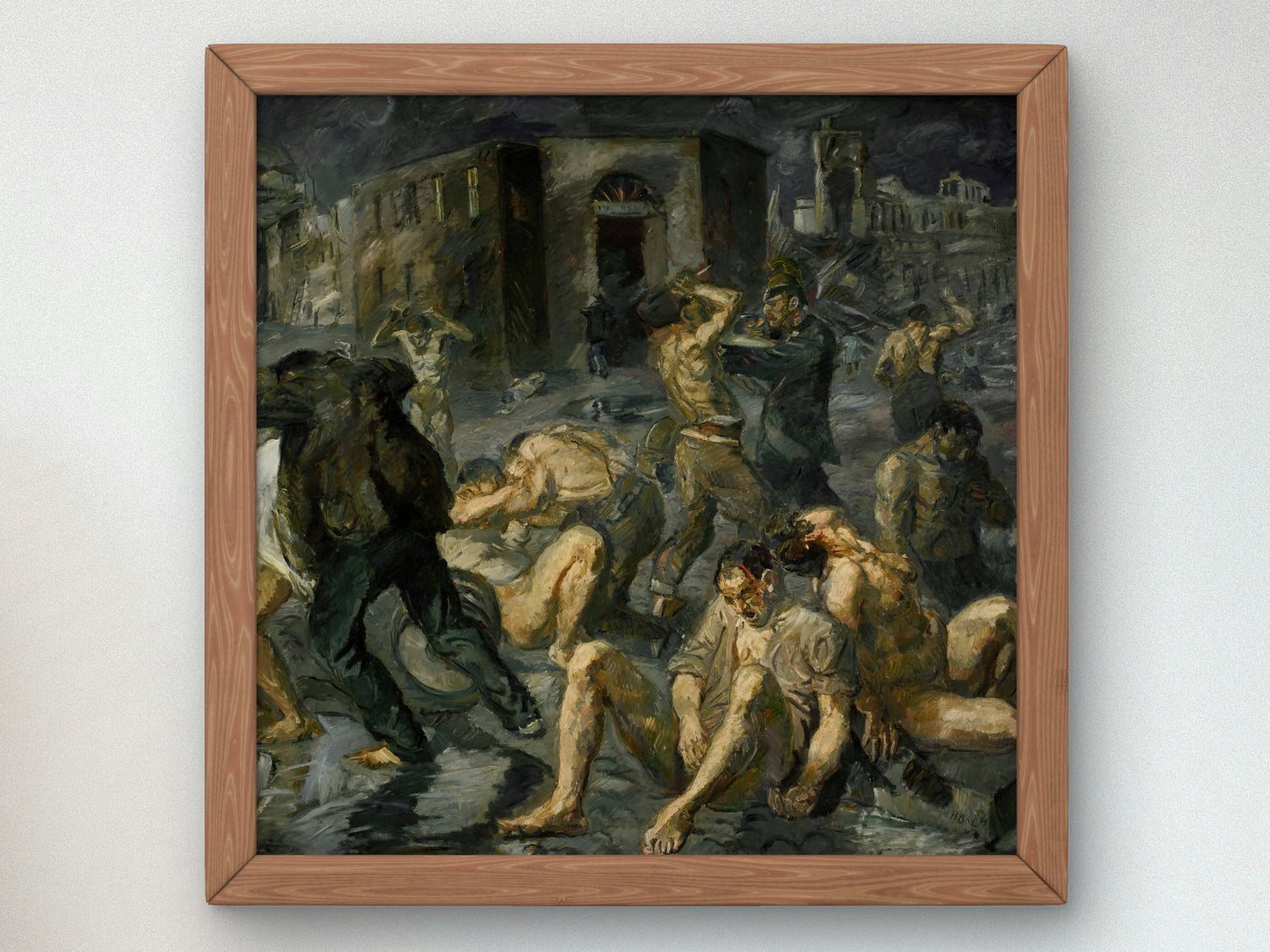 Scene from the Destruction of Messina by Max Beckmann 1909, Wall Art Print, Fine Art Reproduction, Museum Quality Decor, Poster