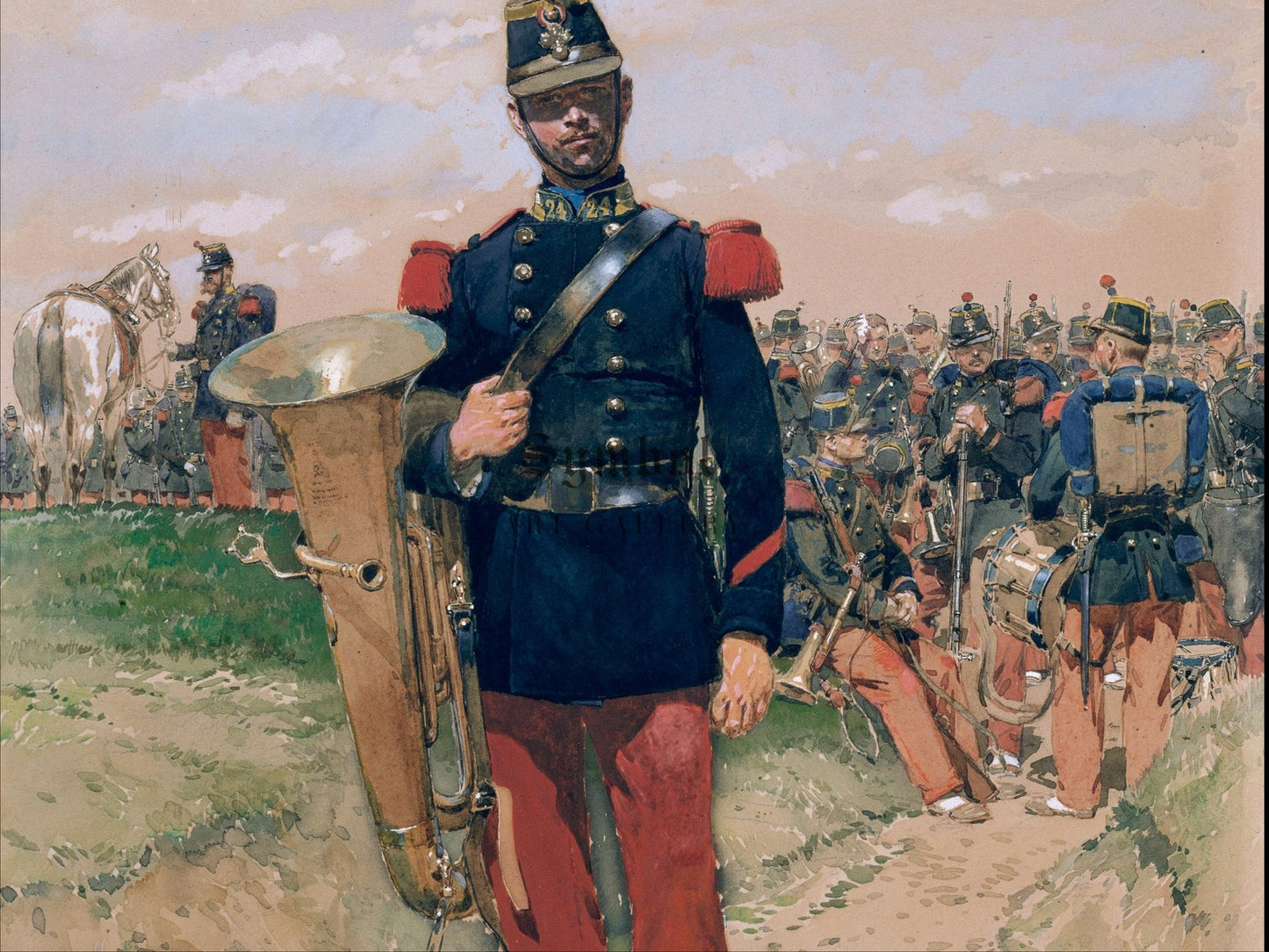 Musicien d'infanterie de ligne by Édouard Detaille 1885, Wall Art Print, Fine Art Reproduction, Museum Quality Decor, Poster