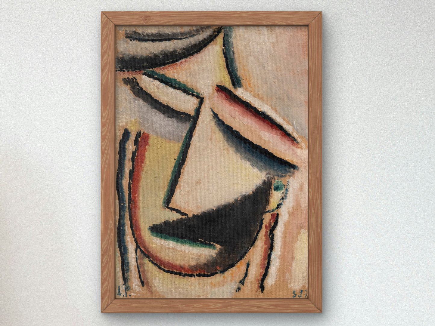 Abstract Head by Alexej von Jawlensky 1927, Wall Art Print, Fine Art Reproduction, Museum Quality Decor, Poster