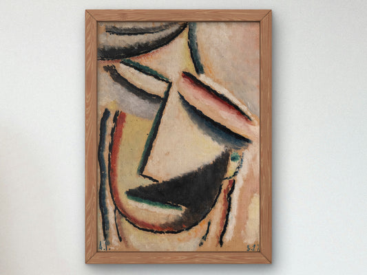 Abstract Head by Alexej von Jawlensky 1927, Wall Art Print, Fine Art Reproduction, Museum Quality Decor, Poster