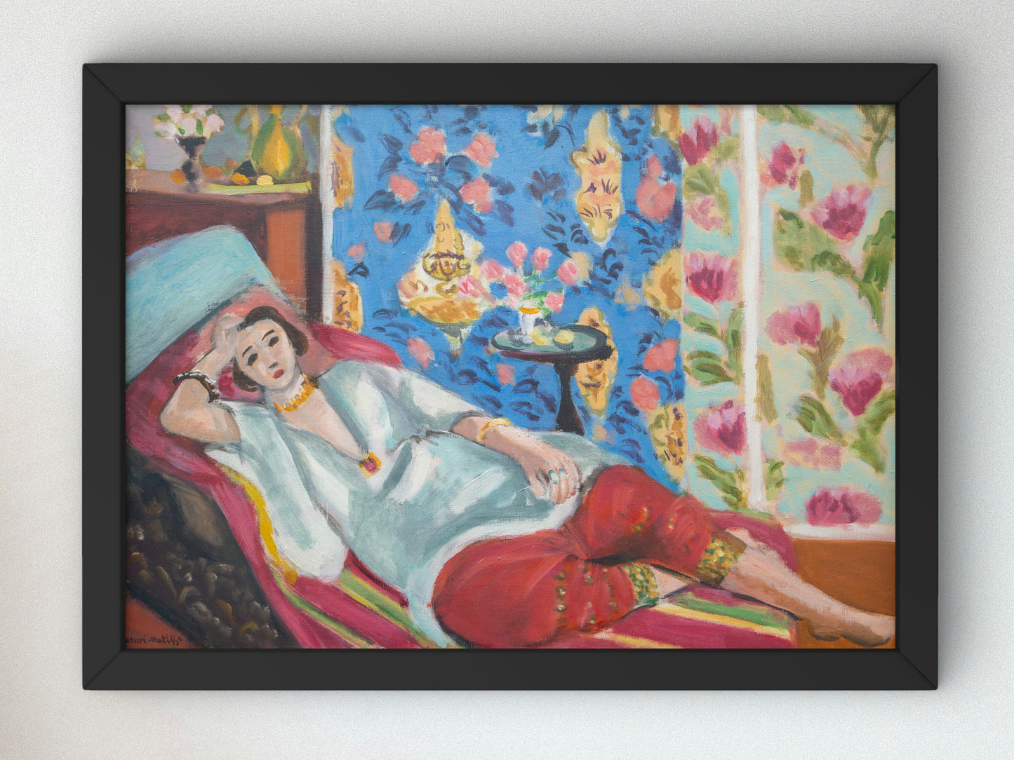 Odalisque with Red Culottes by Henri Matisse 1924, Wall Art Print, Fine Art Reproduction, Museum Quality Decor, Poster