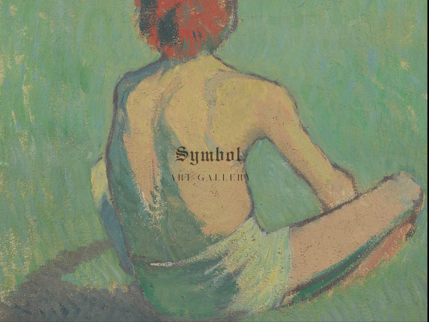 Boy Sitting in the Grass by Émile Bernard 1886, Wall Art Print, Fine Art Reproduction, Museum Quality Decor, Poster