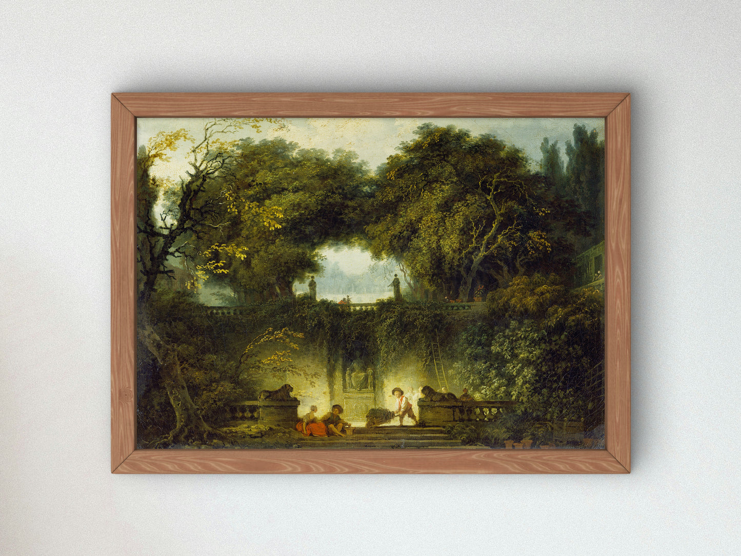 The Small Park by Jean Honoré Fragonard, Wall Art Print, Fine Art Reproduction, Museum Quality Decor, Poster