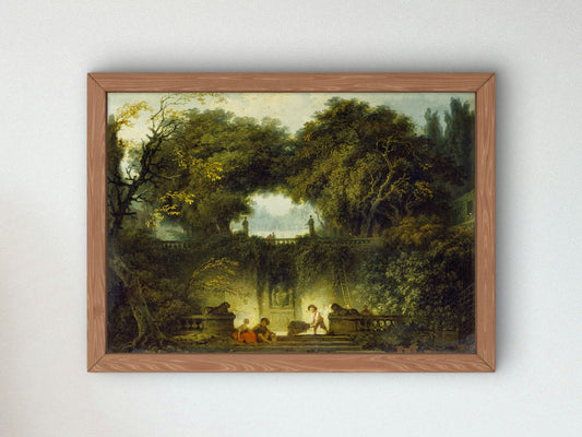 The Small Park by Jean Honoré Fragonard, Wall Art Print, Fine Art Reproduction, Museum Quality Decor, Poster