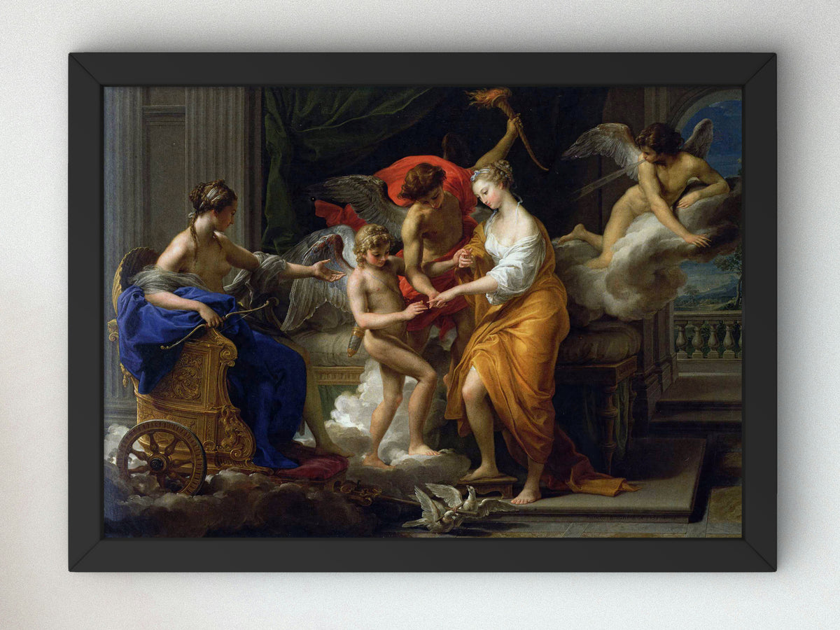 The Marriage of Cupid and Psyche by Pompeo Batoni 1756, Wall Art Print, Fine Art Reproduction, Museum Quality Decor, Poster