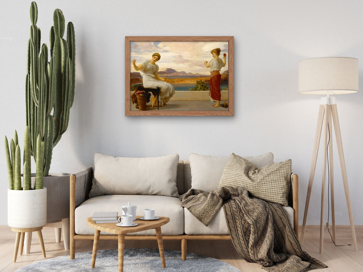 Winding the Skein by Frederic Leighton 1878, Wall Art Print, Fine Art Reproduction, Museum Quality Decor, Poster