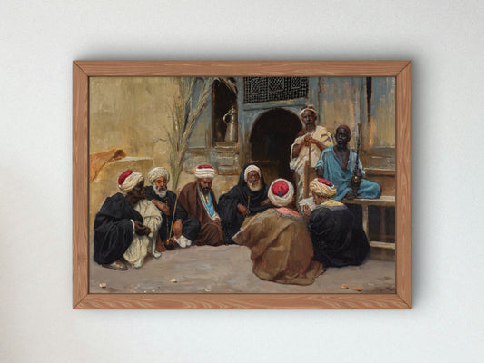 A Council of Elders by Ludwig Deutsch, Wall Art Print, Fine Art Reproduction, Museum Quality Decor, Poster