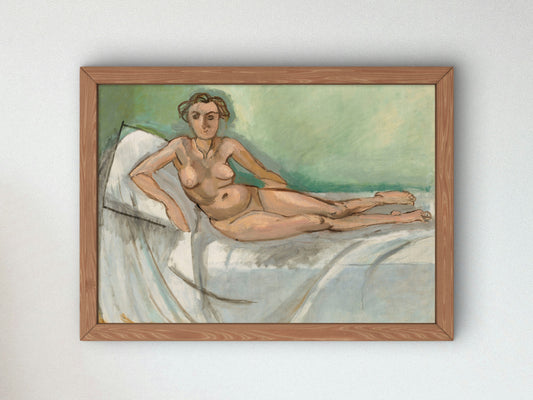 Half Reclining Nude by Henri Matisse 1918, Wall Art Print, Fine Art Reproduction, Museum Quality Decor, Poster