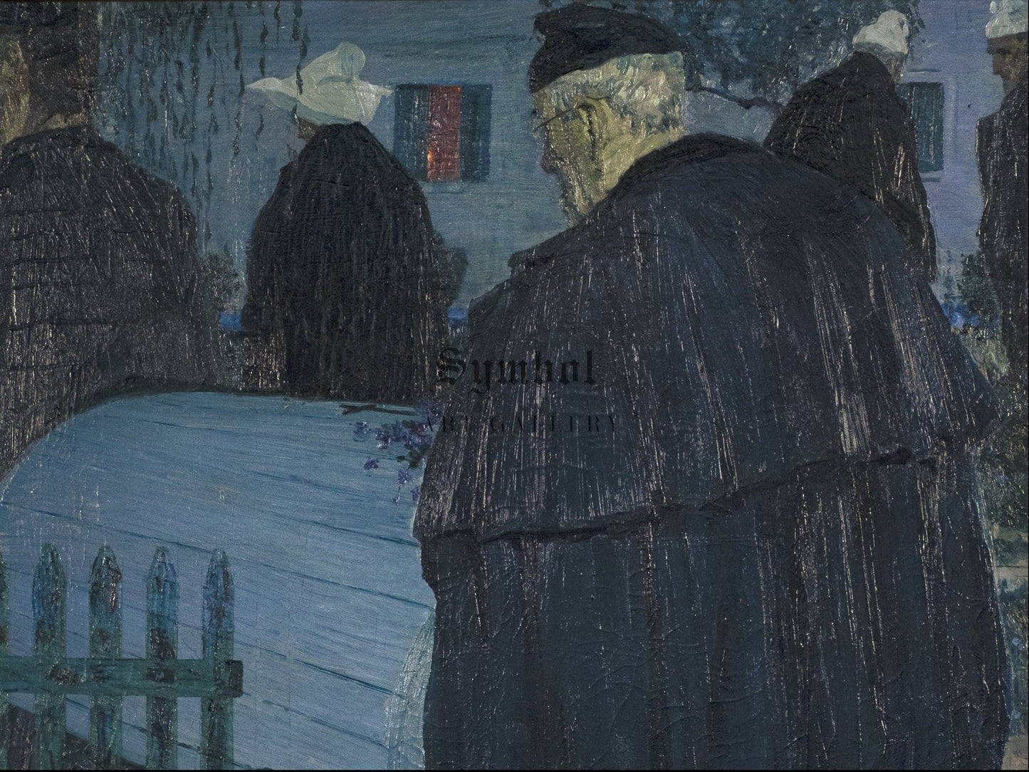 Waiting Room Diptych Old Hospital Guests by Ettore Beraldini, Wall Art Print, Fine Art Reproduction, Museum Quality Decor, Poster