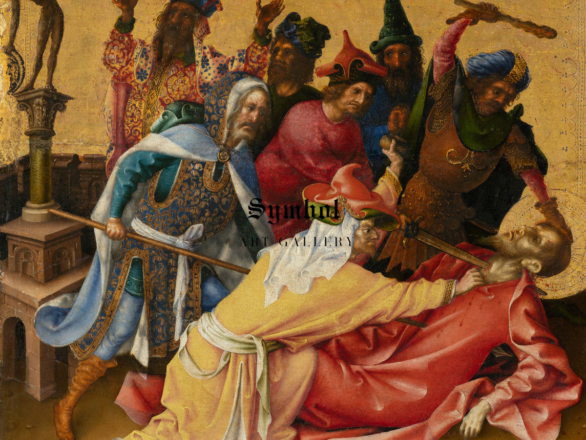 Martyrdom of St James the Elder by Stefan Lochner 1435, Wall Art Print, Fine Art Reproduction, Museum Quality Decor, Poster