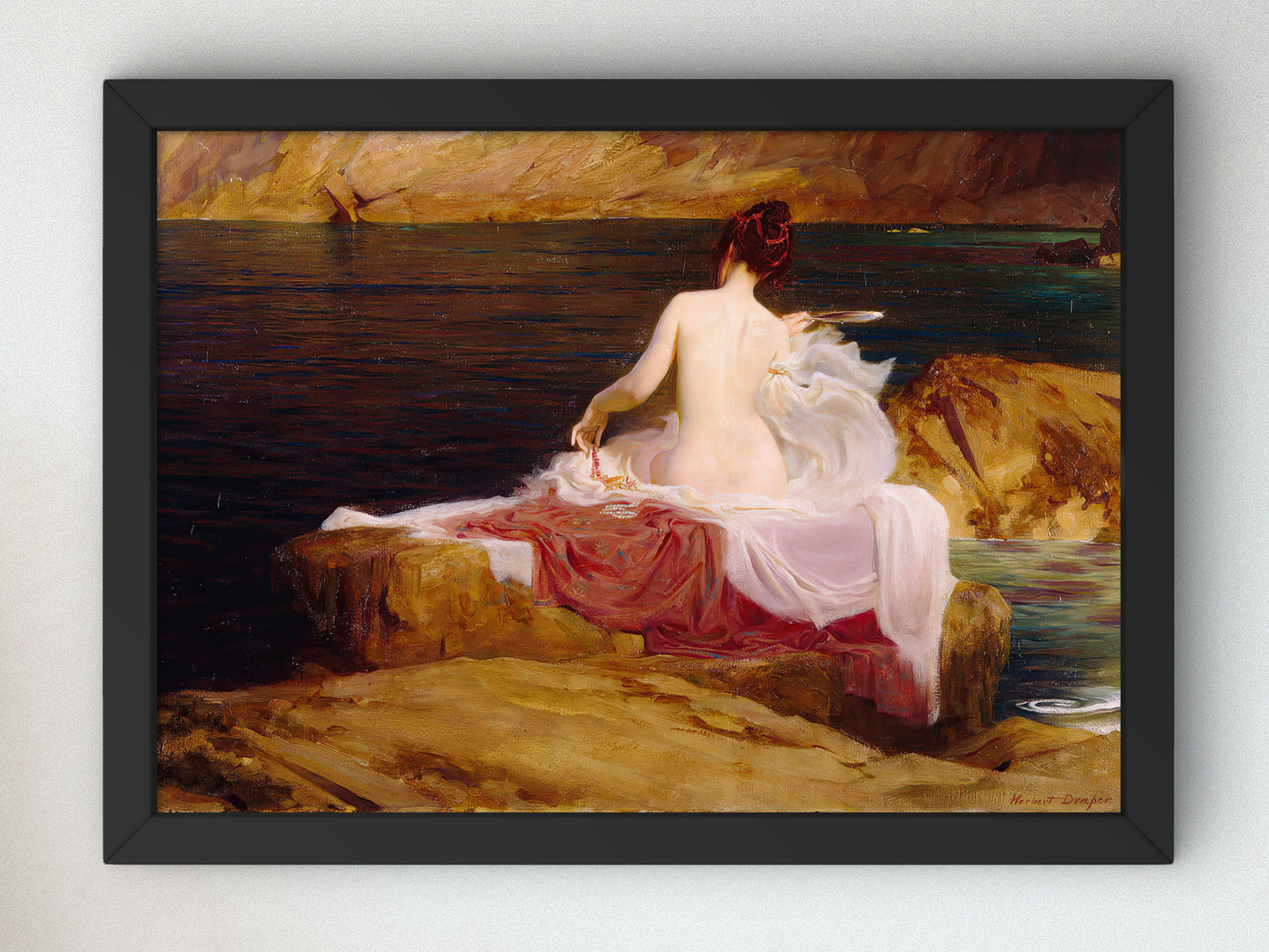 Calypso Island by Herbert James Draper 1897, Wall Art Print, Fine Art Reproduction, Museum Quality Decor, Poster