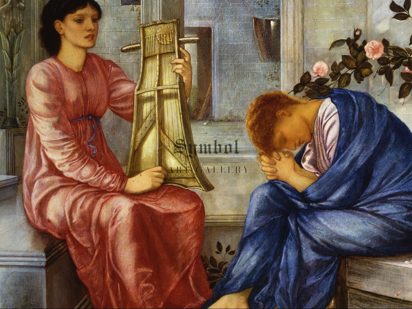 The Lament by Edward Burne Jones 1866, Wall Art Print, Fine Art Reproduction, Museum Quality Decor, Poster