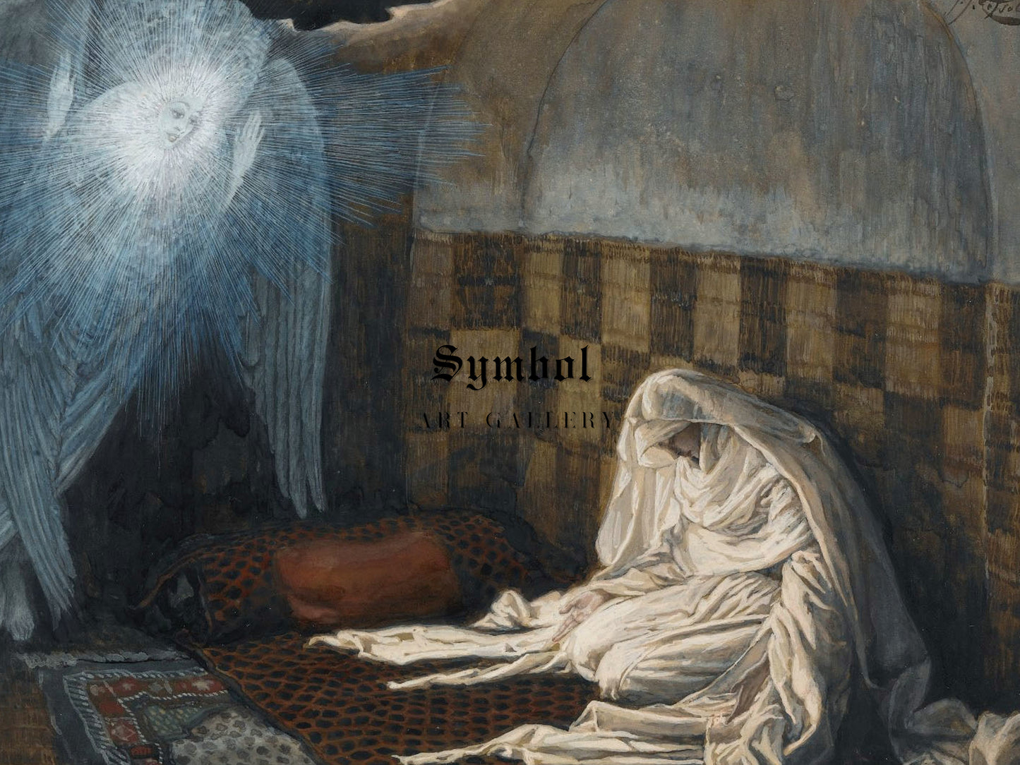 The Annunciation by James Tissot 1886, Wall Art Print, Fine Art Reproduction, Museum Quality Decor, Poster
