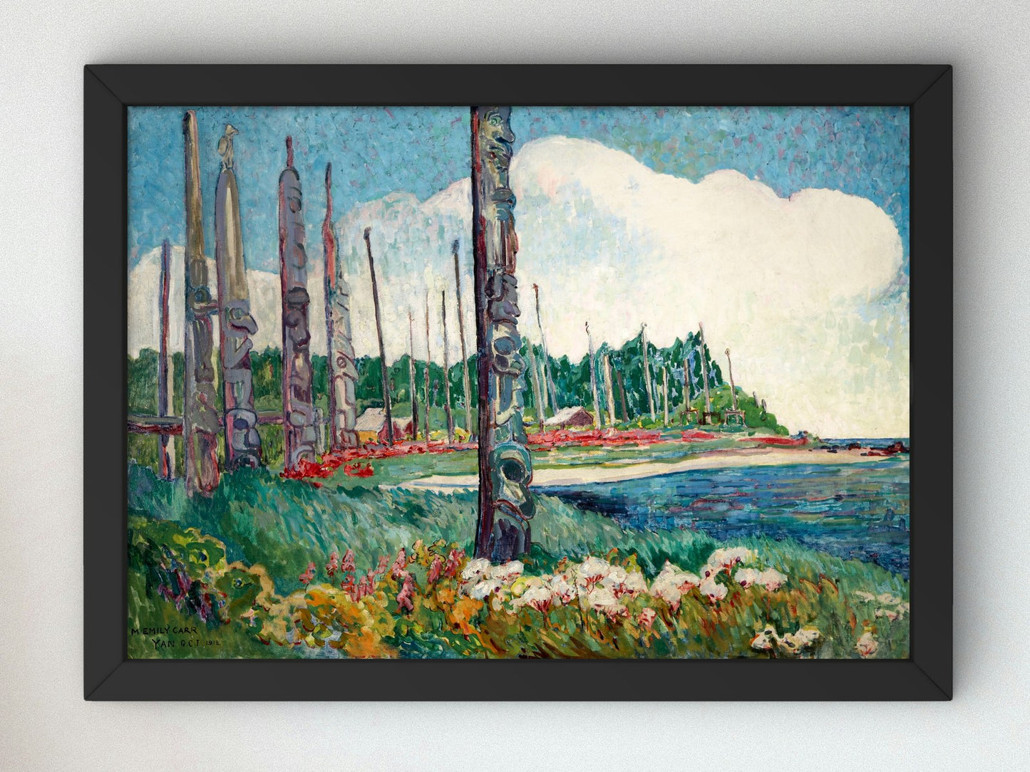 Totem Poles by Emily Carr 1912, Wall Art Print, Fine Art Reproduction, Museum Quality Decor, Poster